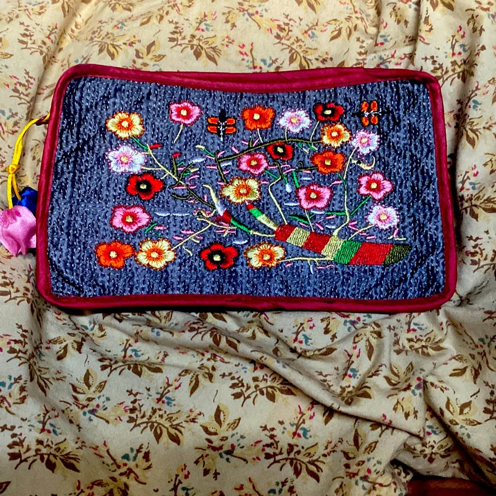 Cute little embroidered pouch